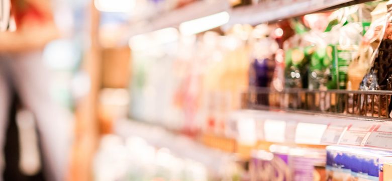 Women choosing products in supermarkets, ready-to-eat food, shopping