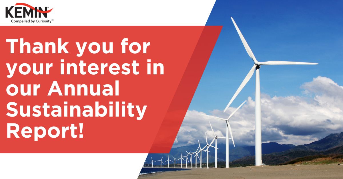Annual Sustainability Report Email Thank you