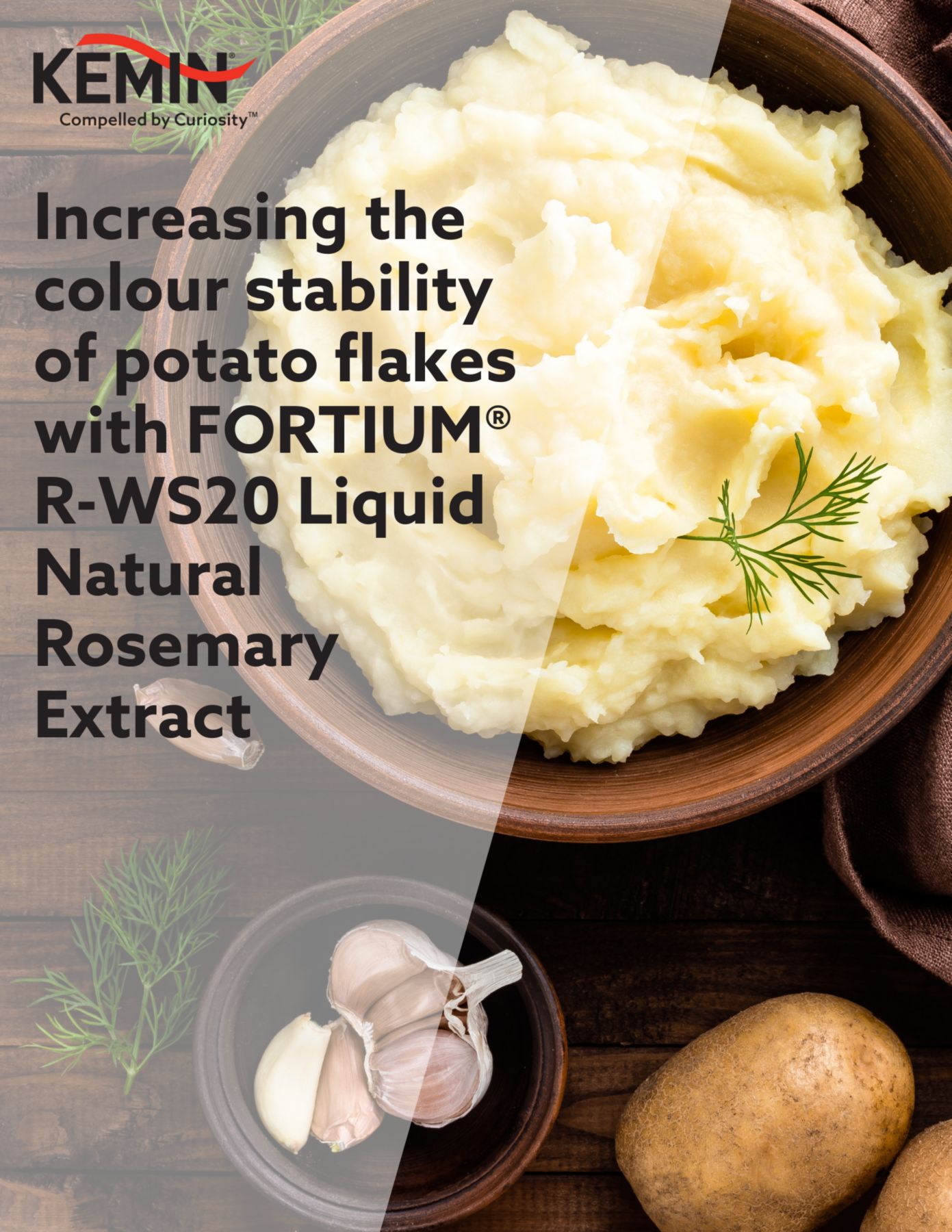 Increasing the colour stability of potato flakes with FORTIUM R-WS20 Liquid Natural Rosemary Extract