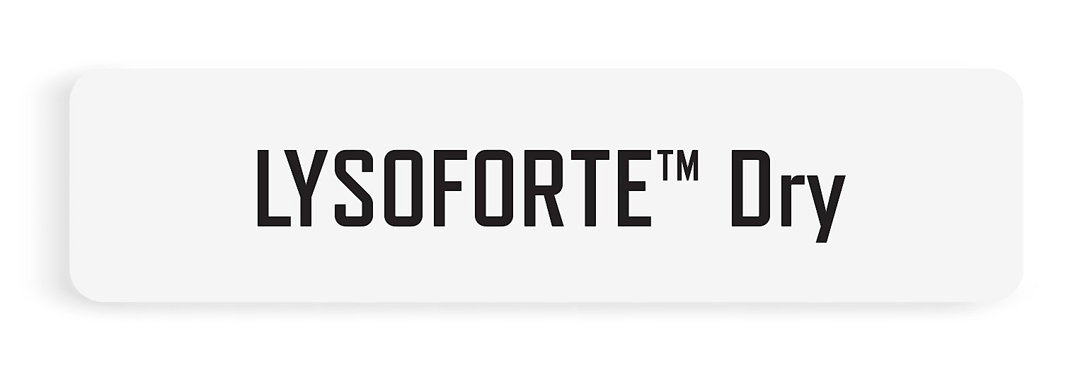 LYSOFORTE Dry Product Logo Button