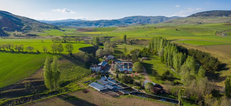 Aerial View of a Fish Farm
