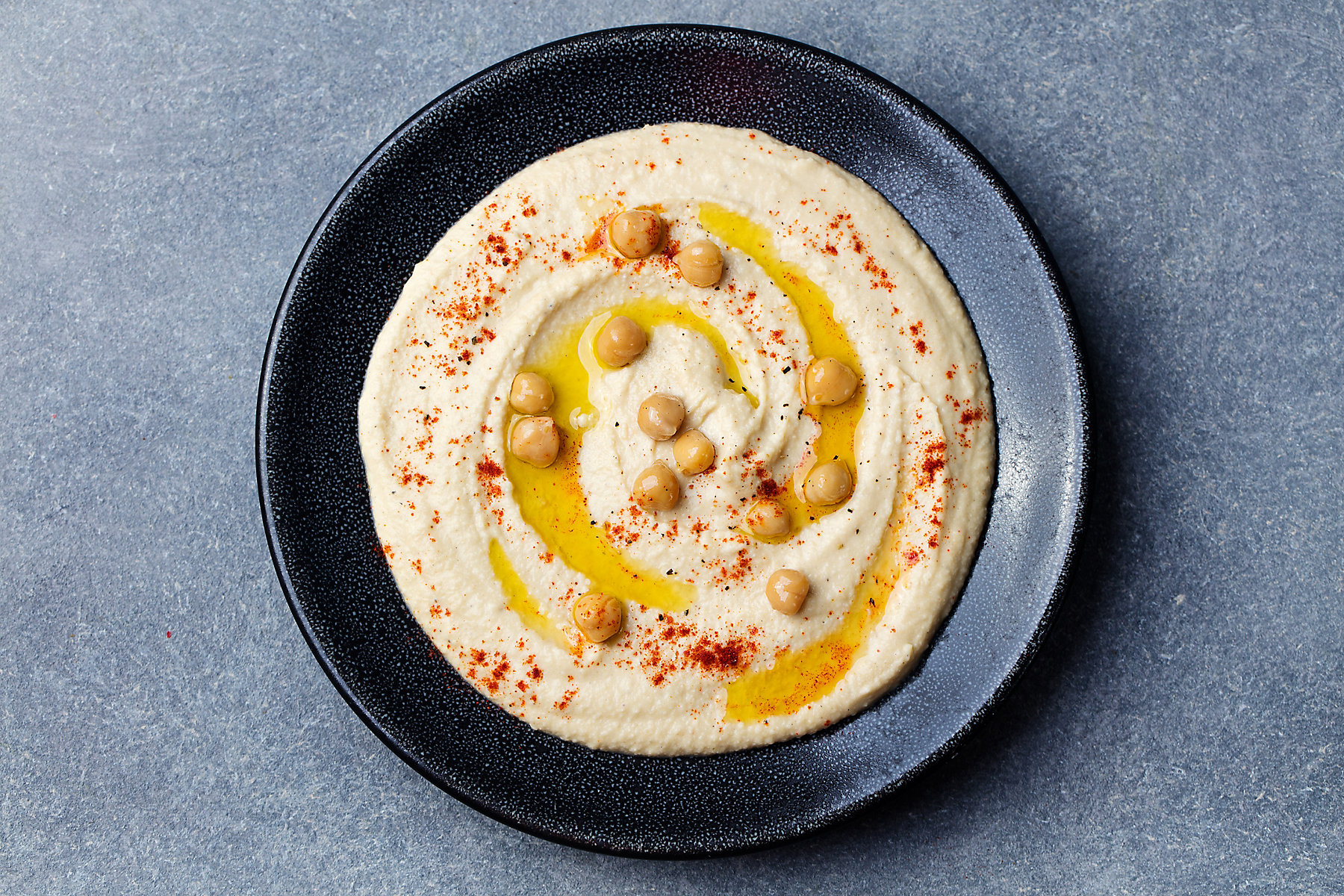 hummus with chickpeas and oil