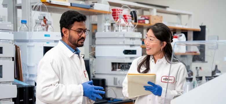 Man and Women in Lab