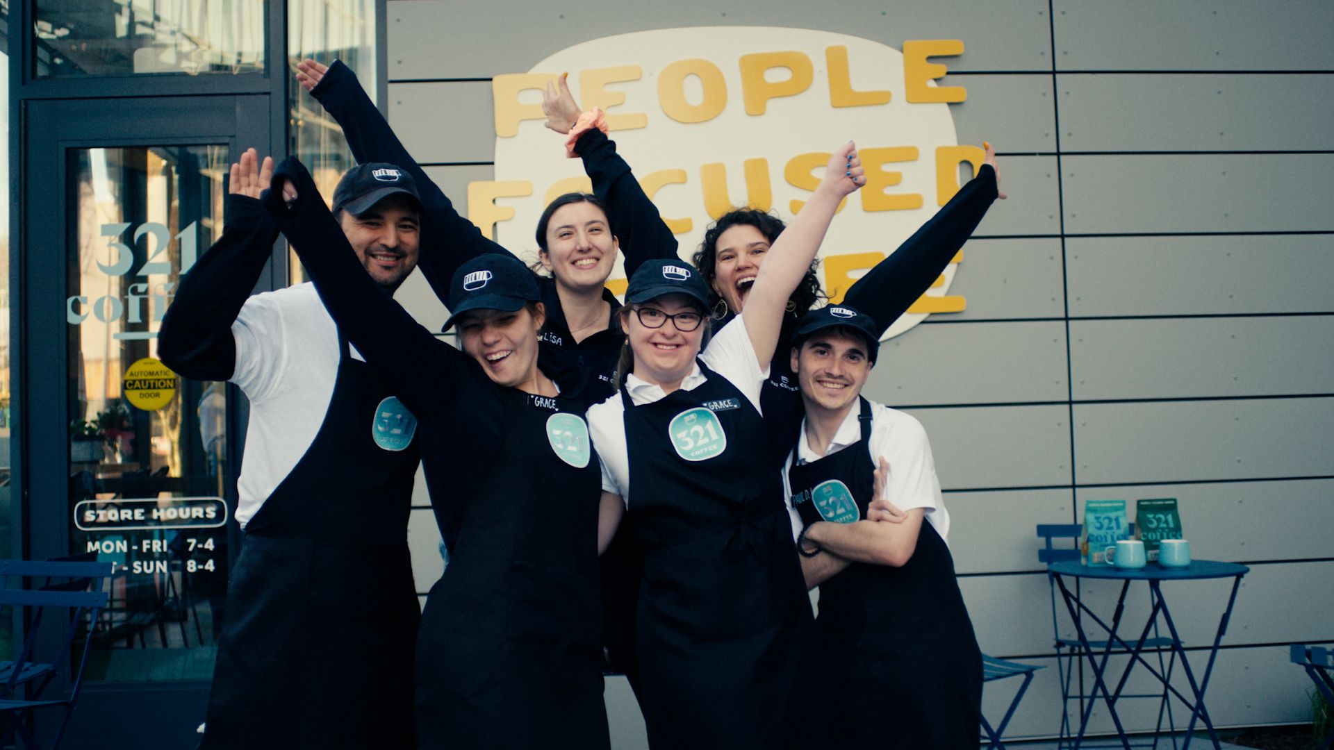 Group of people from 321 Coffee