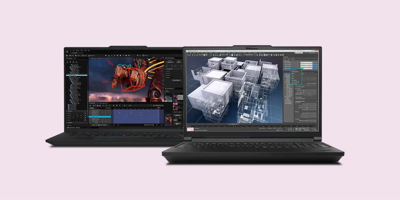 Two ThinkPad P Series laptops.