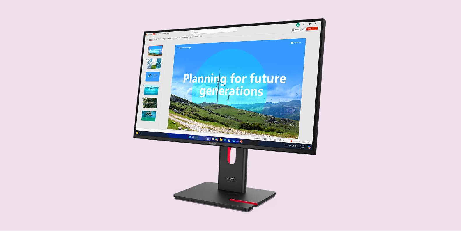 The ThinkVision T Series monitor.