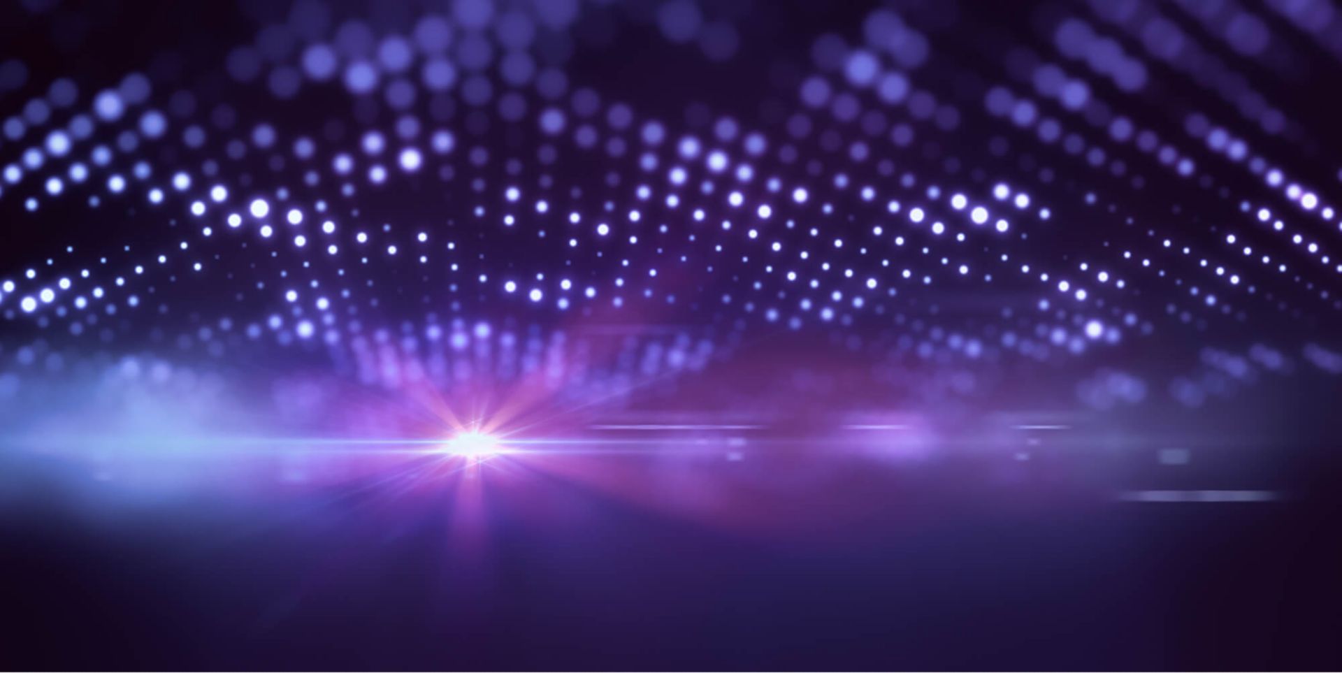 Dots of purple light.