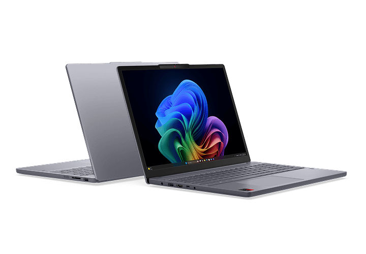 IdeaPad Slim 3x Gen 10 (15" Snapdragon) front and rear views