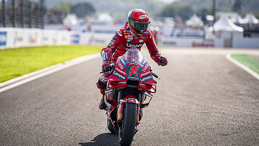 Racer on a Ducati motorcycle