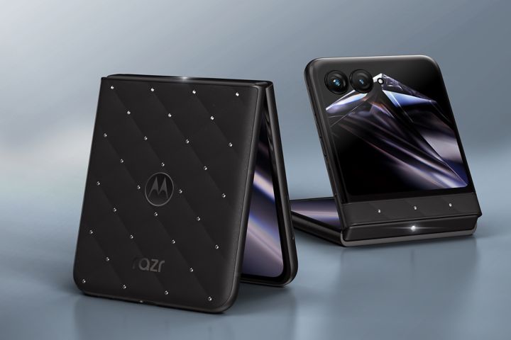 Two views of the stylish motorola razr 70.
