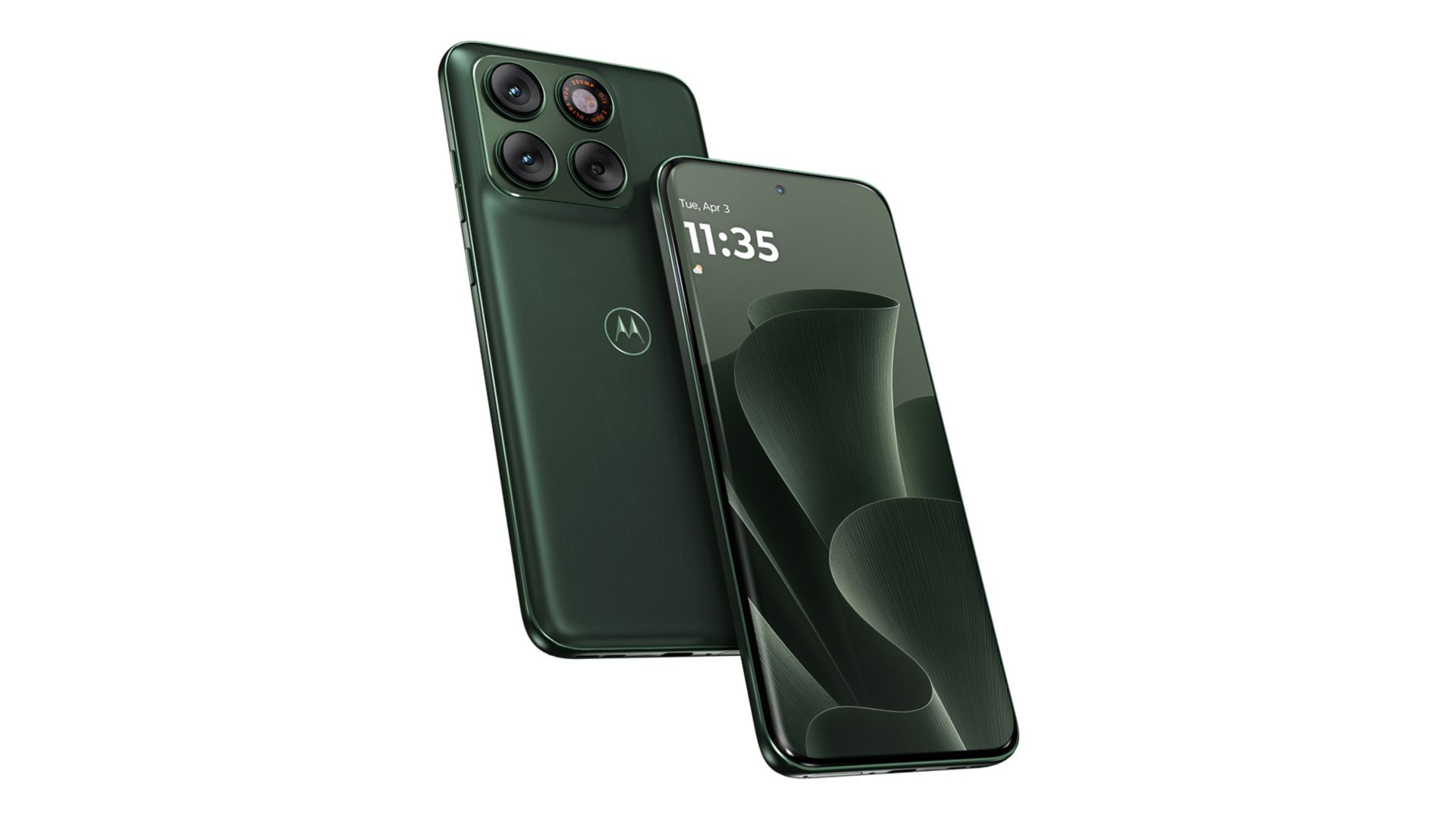 Front and back angle views of the motorola edge 70 plus. 