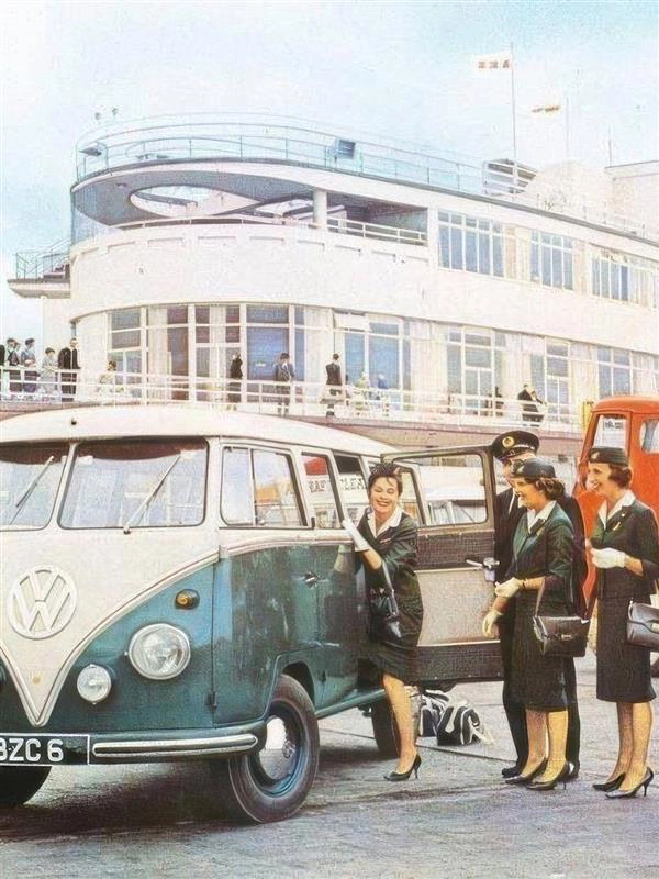 aer lingus flight attendants next to Volkswagen