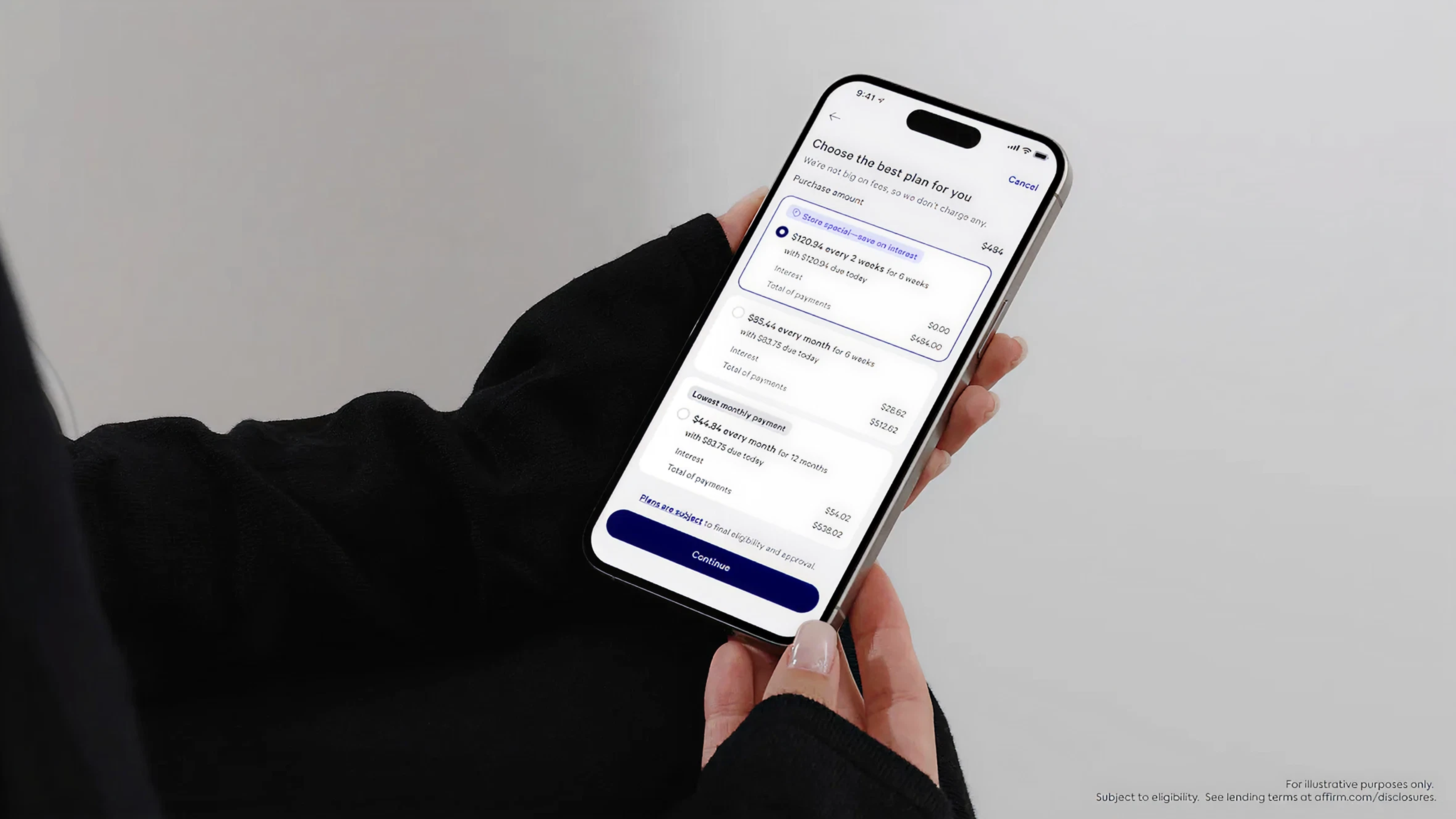 Affirm check out page on desktop