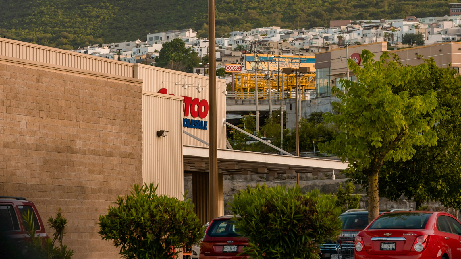 Costco logo view from carpark