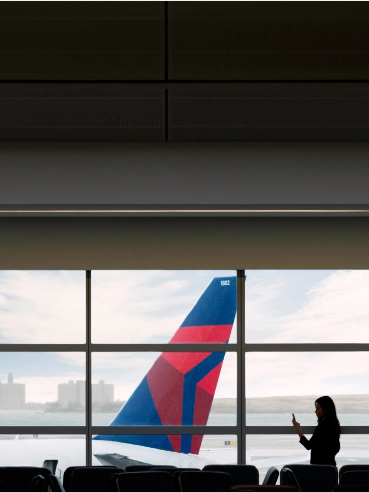 Delta Airlines wing with logo