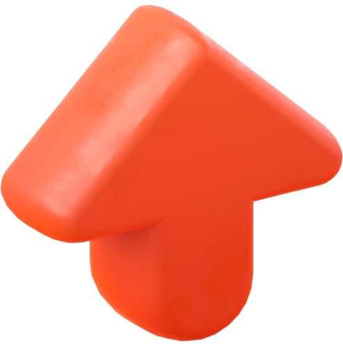 3D graphic of an upvote