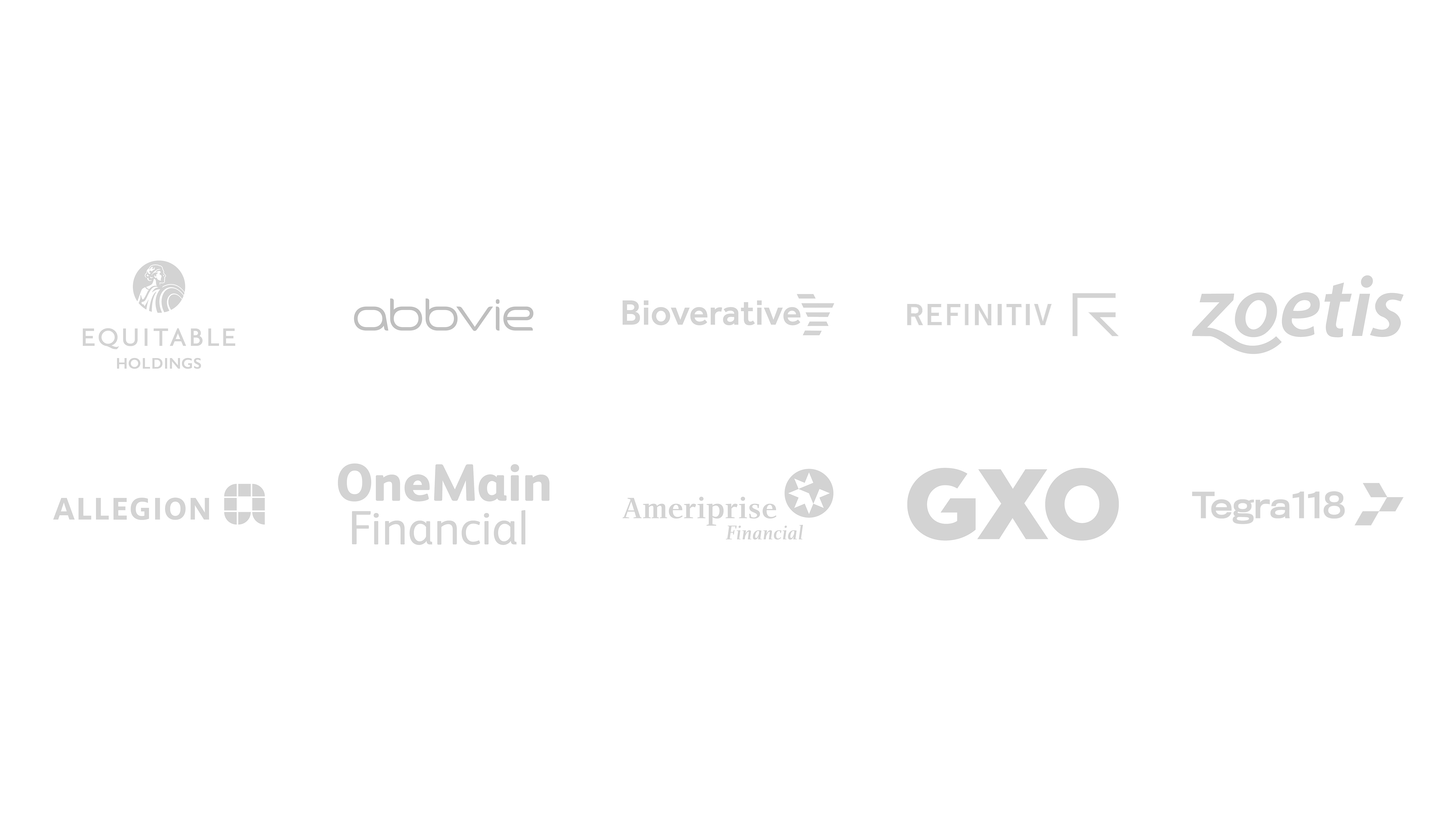 Logos of brands Lippincott has helped with spin-off branding