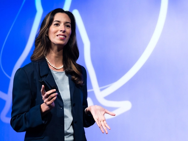 person speaking at event