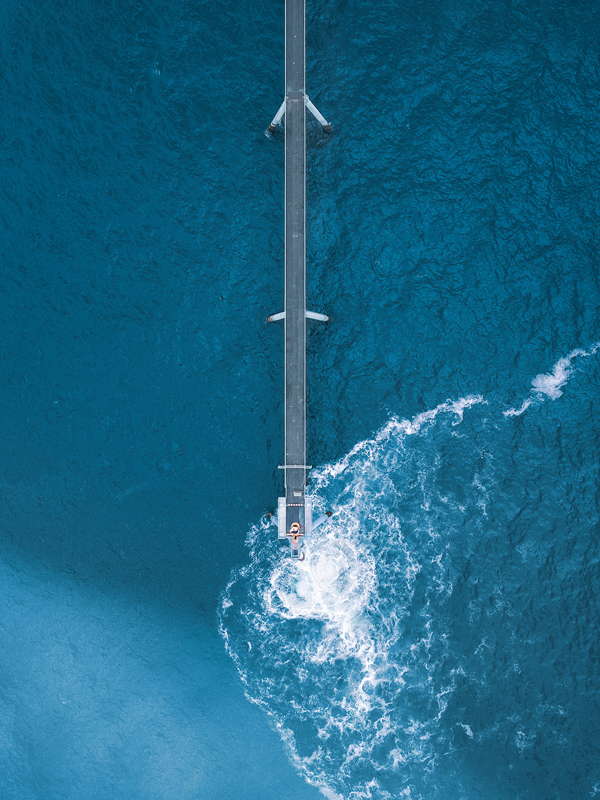 Arial photograph of infrastructure at sea
