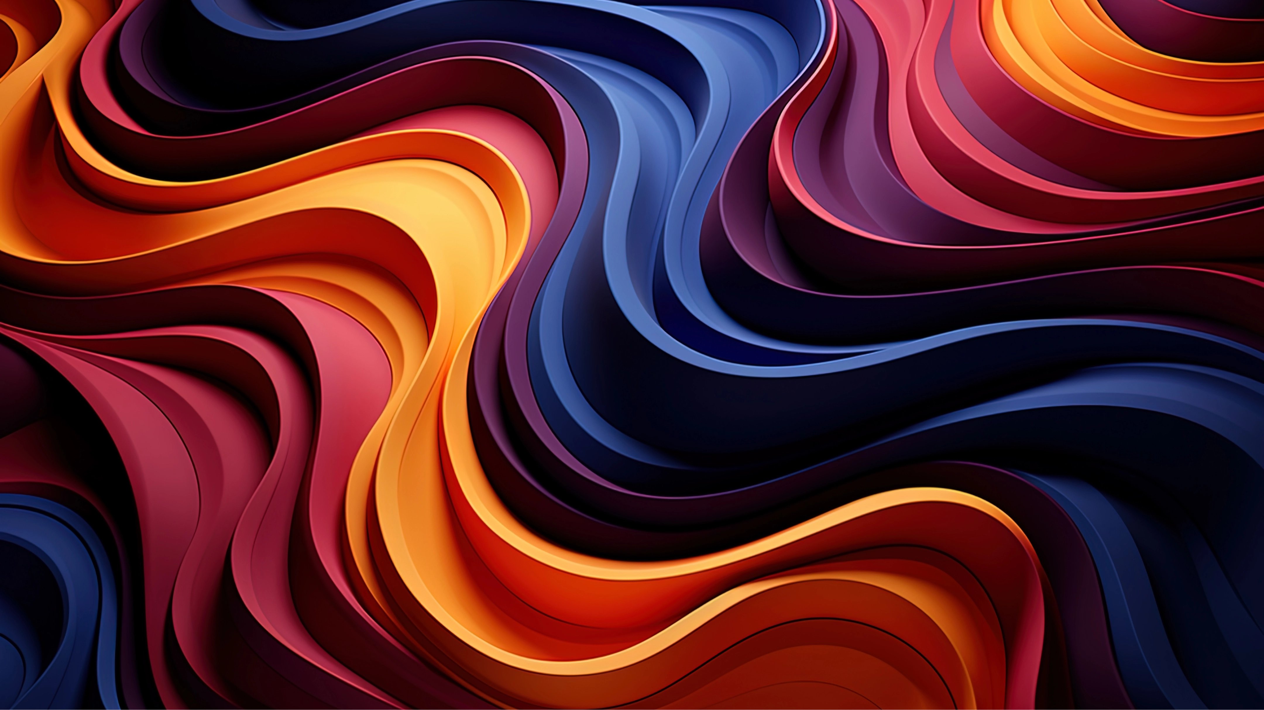 Waves of radial colors