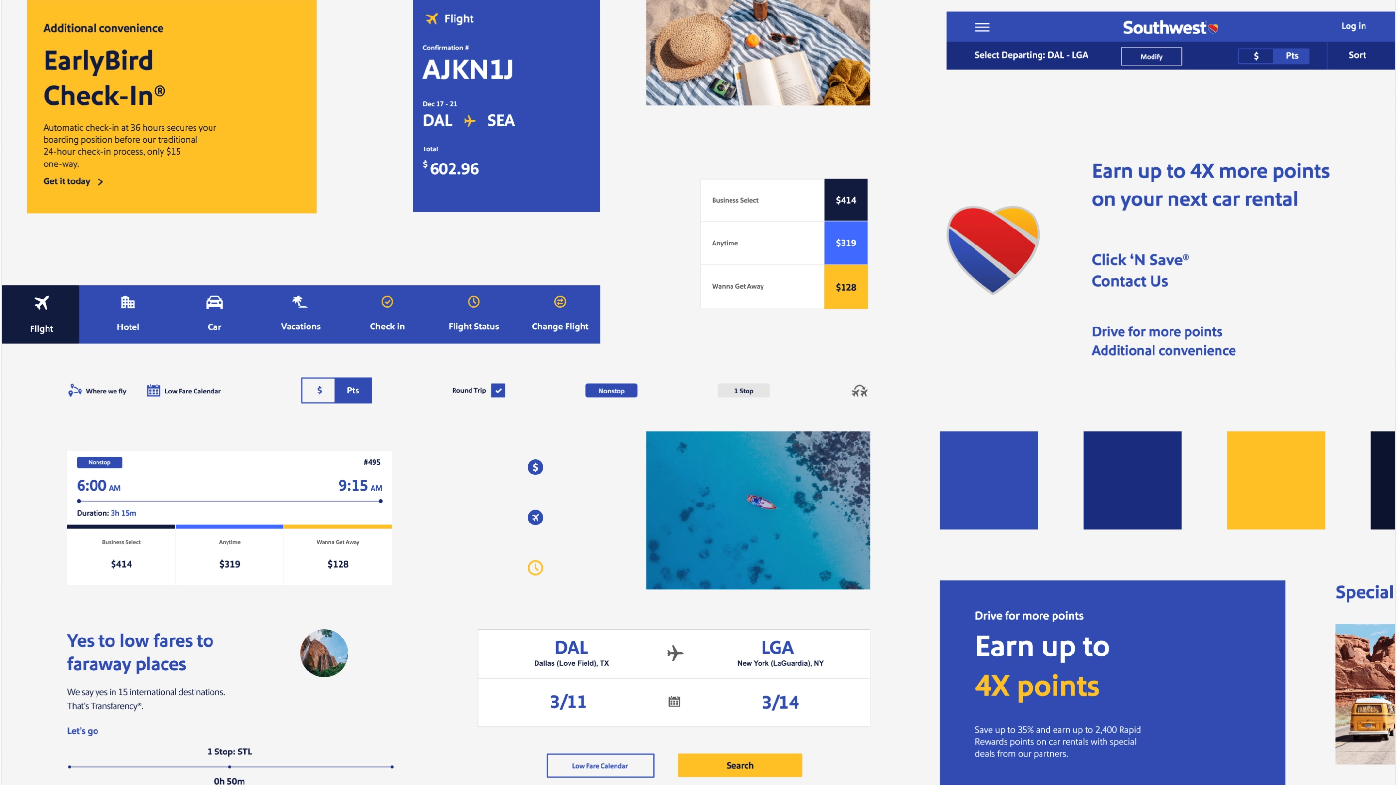 southwest visual identity on website