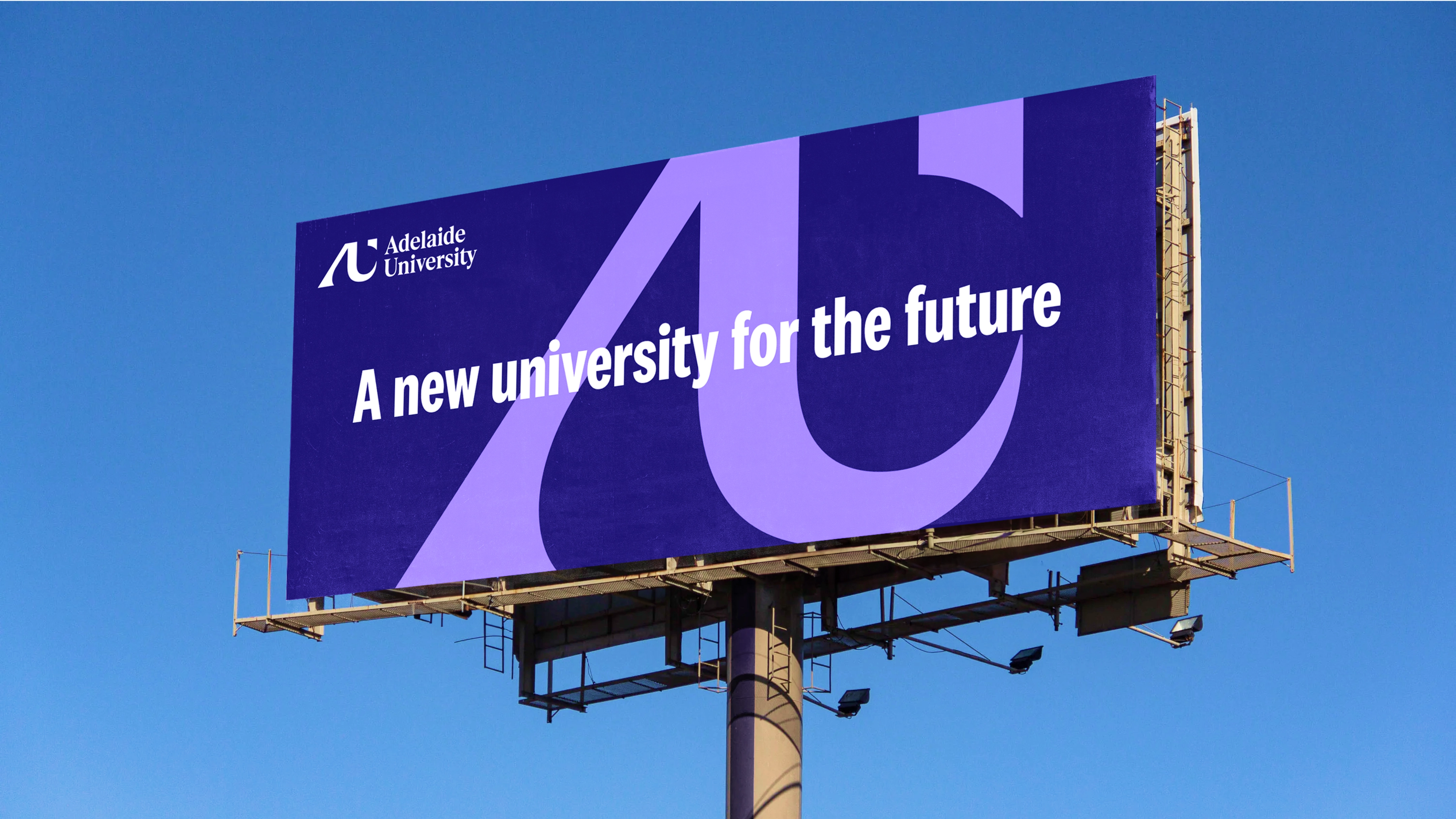 billboard saying "a new university for the future"