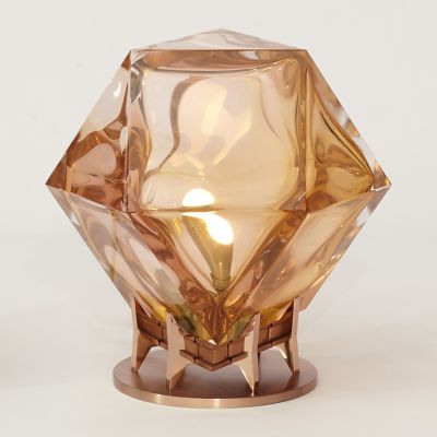 glass gem led table lamp