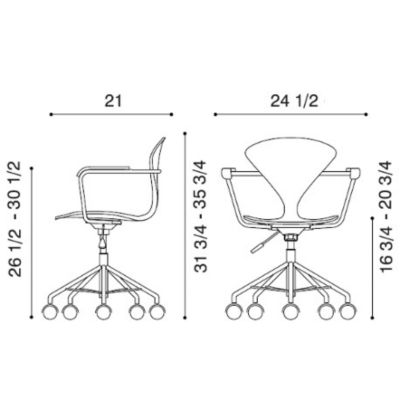 Cherner Chair Company Cherner Seat And Back Upholstered Task