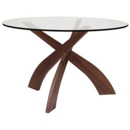 Statements Entwine Round Glass Top Dining Table By Copeland