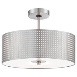 Grid Semi Flush Mount Ceiling Light