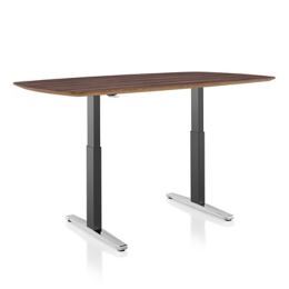 Herman Miller Renew Sit To Stand Desk Oval T Foot Veneer Top