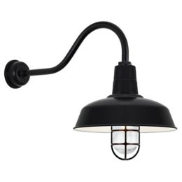 Gooseneck Barn Light Warehouse Outdoor Wall Sconce Hl A Arm With