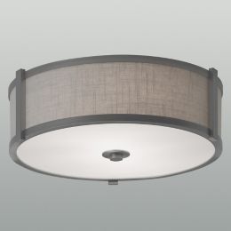 Hatbox Round Fabric Flushmount By Ilex At Lumens Com