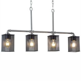 Wire Mesh Bronx 4 Light Linear Suspension By Justice Design
