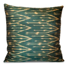 La Home Green And Yellow Silk Ikat Pillow Yliving Com