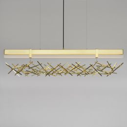 Brass Linear Pendant Light ridgely studio level criss cross led linear pendant light ylighting com