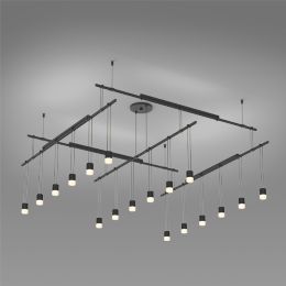 Suspenders 48 Inch 2 Tier Grid Led Lighting System Suspended Cylinder