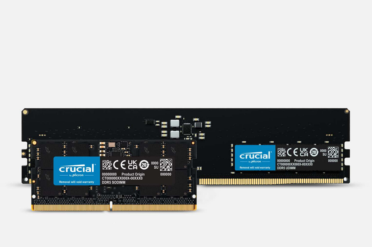 Crucial DDR5 SODIMM and UDIMM line-up