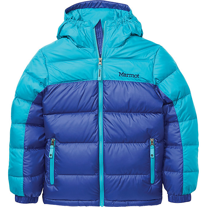 700 Fill Power Down Marmot KIDS Boy's Guides Down Hoody Puffer Jacket with Hood 