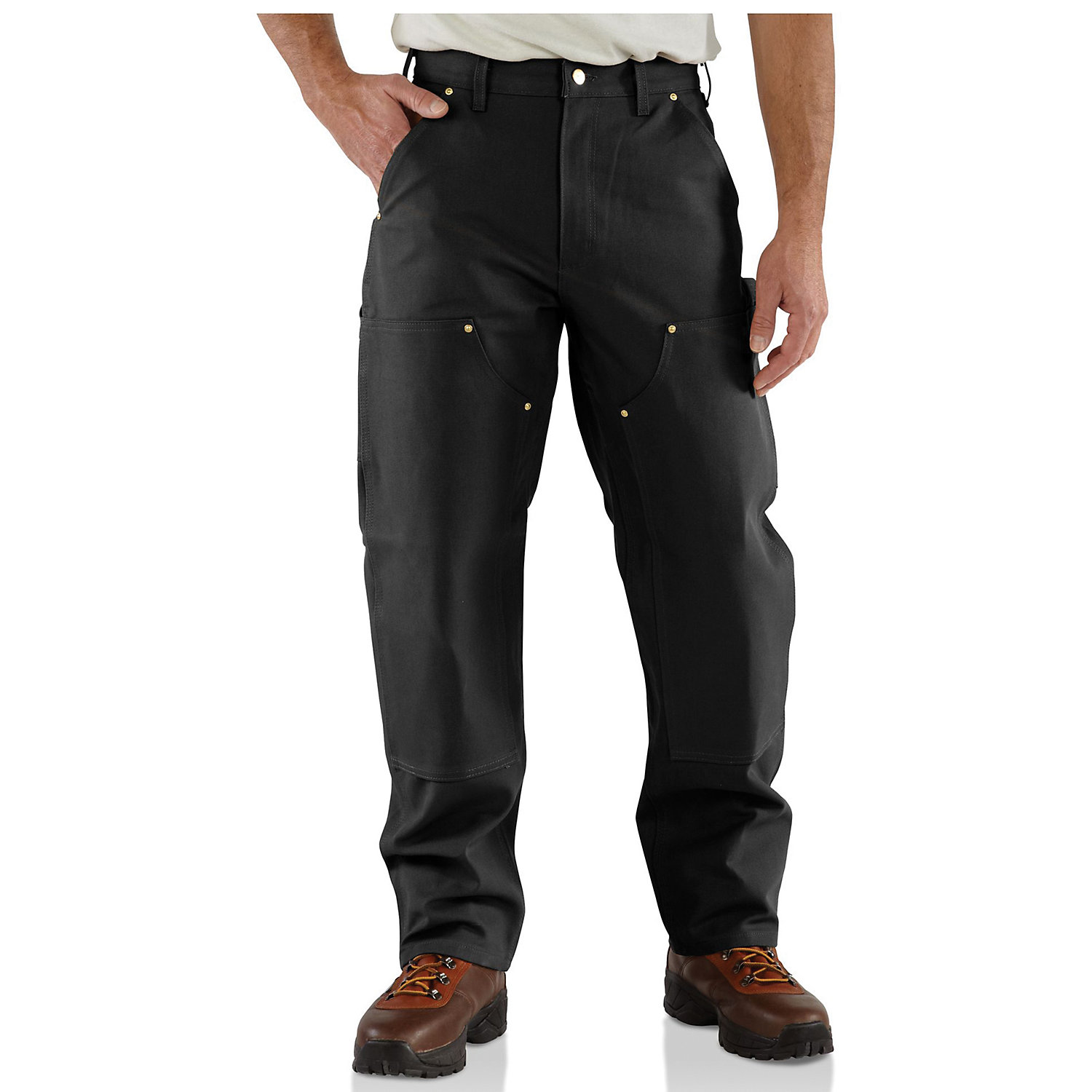 Carhartt Mens Firm Duck Double-Front Work Dungaree Pant