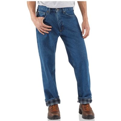 Carhartt Mens Relaxed Fit Straight Leg Flannel Lined Jean