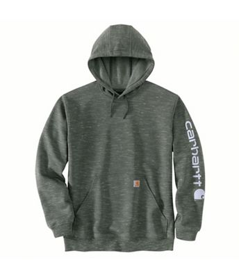 Carhartt Men's Midweight Hooded Logo Sweatshirt - Carbon Heather XL