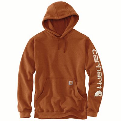 Carhartt Men's Midweight Signature Sleeve Logo Hooded Sweatshirt