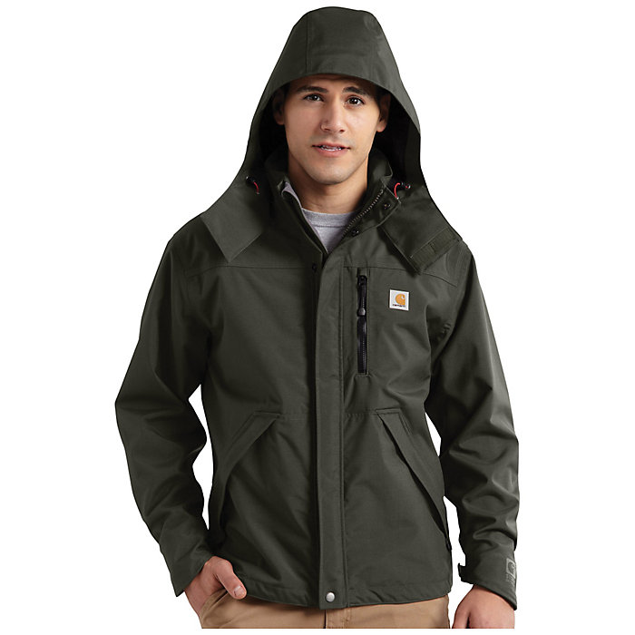 Carhartt Mens Shoreline Jacket Lined Coat Top Waterproof Breathable Hooded 