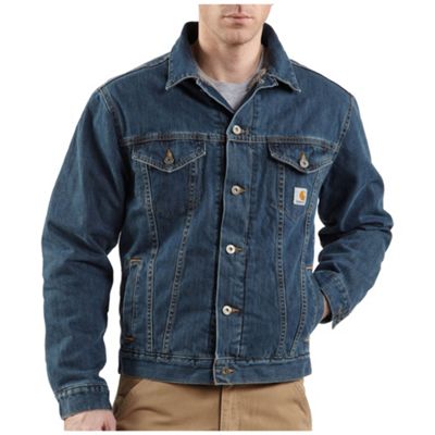 carhartt sherpa lined denim jacket mens
