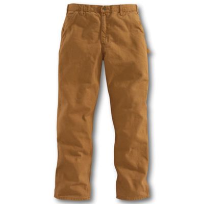 Carhartt Men's Washed Duck Work Dungarees, Size: 32, Brown