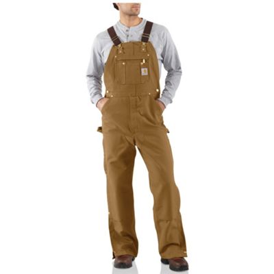 Carhartt Men's Zip To Thigh Bib Overall - 30x30, Carhartt Brown