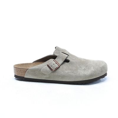 grey birkenstock clogs