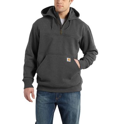 Carhartt Men's Paxton Heavyweight Mock Zip Hoodie, Black, M