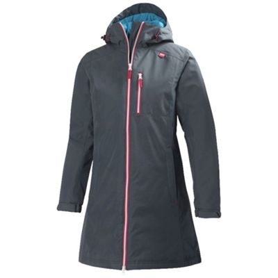 helly hansen women's long belfast lightweight waterproof windproof breathable raincoat jacket with hood